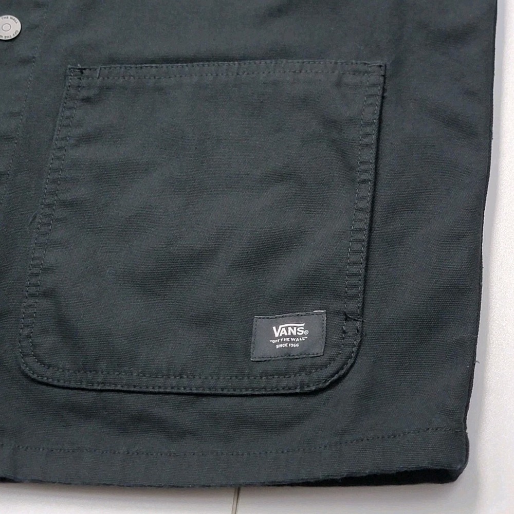 Vans Micro Dazed Drill Chore Coat Black Denim Jacket Mens Medium Tyson Peterson - Picture 6 of 10